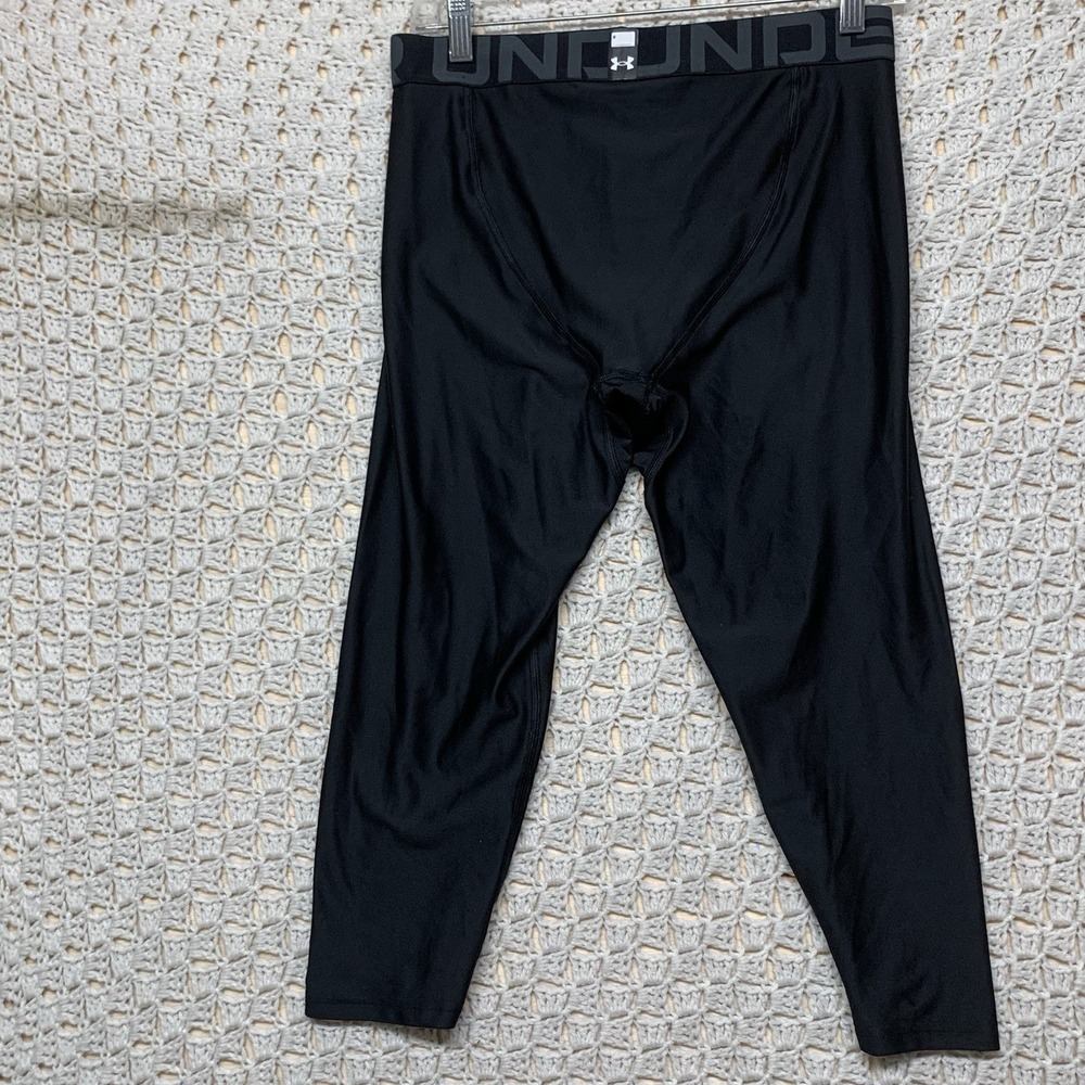 New Under Armour Leggings Boys Youth Sz YXL Polyester Elastane HeatGear Armour - Picture 3 of 11